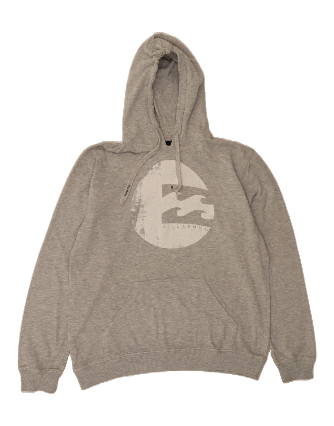 BILLABONG Mens Graphic Hoodie Jumper Large Grey Cotton Vintage Billabong and Second-Hand Billabong from Messina Hembry 