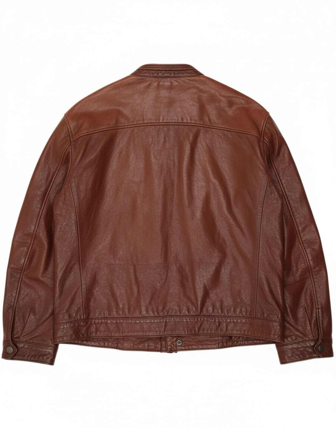 Jaqueta de couro masculina vintage UK 38 couro marrom médio