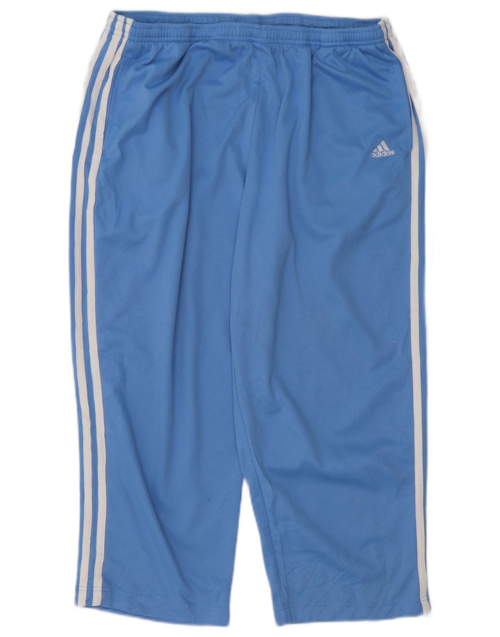 ADIDAS Womens Capri Calças de treino UK 18 XL Azul Poliéster