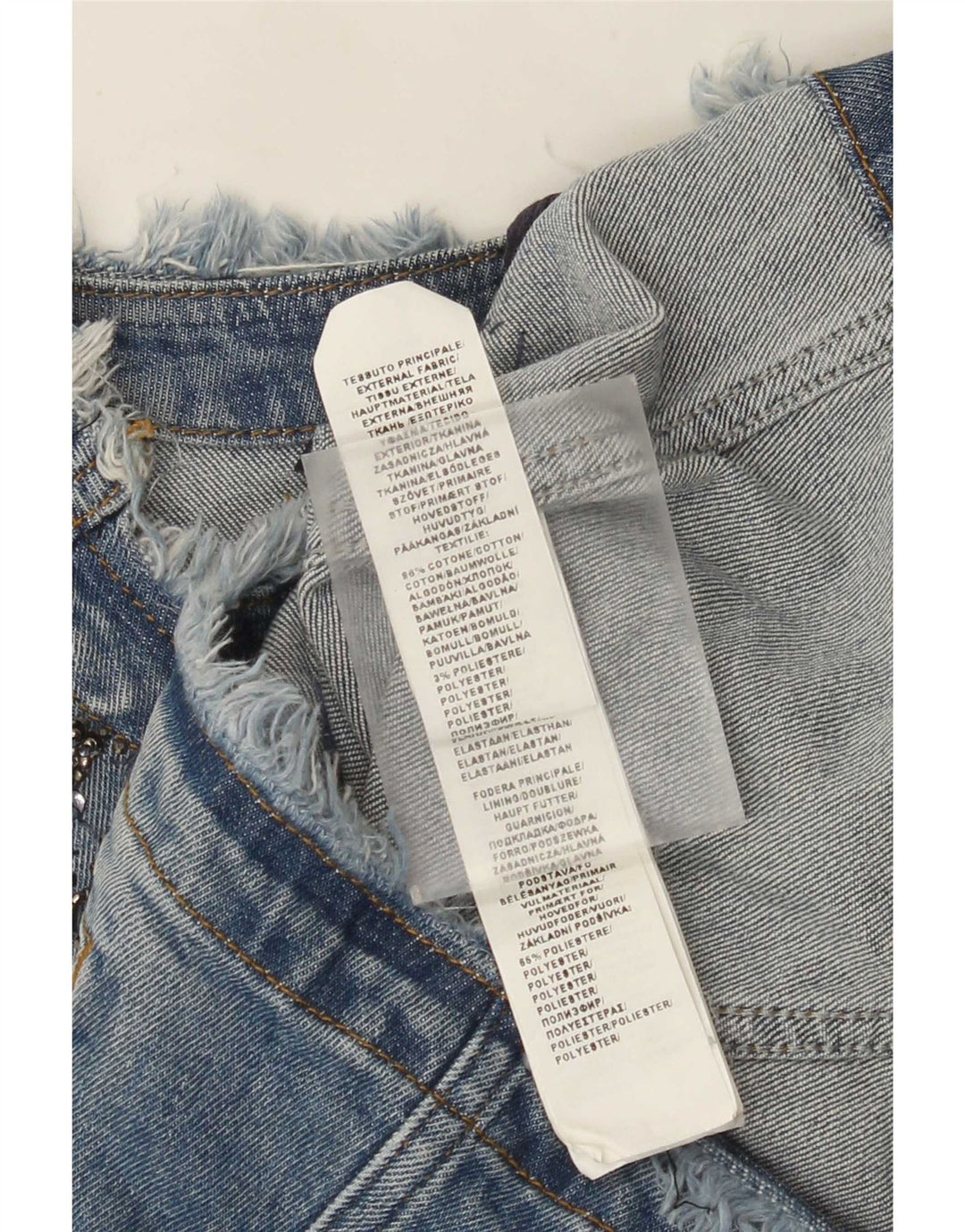 Jaqueta jeans feminina Liu Jo UK 8 algodão azul pequeno