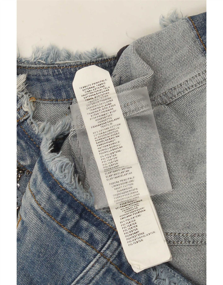 Jaqueta jeans feminina Liu Jo UK 8 algodão azul pequeno