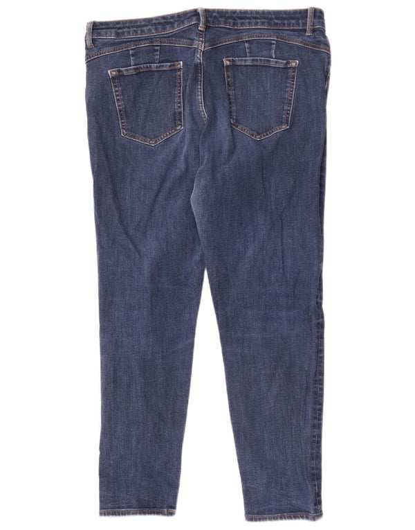 Calça jeans feminina Marks & Spencer UK 16 grande W34 L25 azul marinho