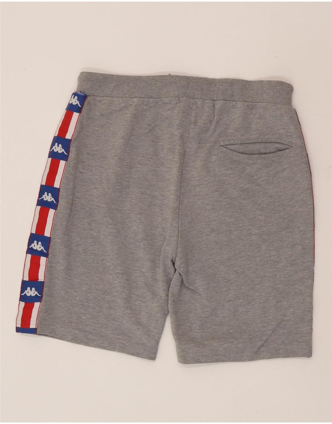 Kappa Mens Graphic Sport Shorts Médio Cinza Colorblock Algodão