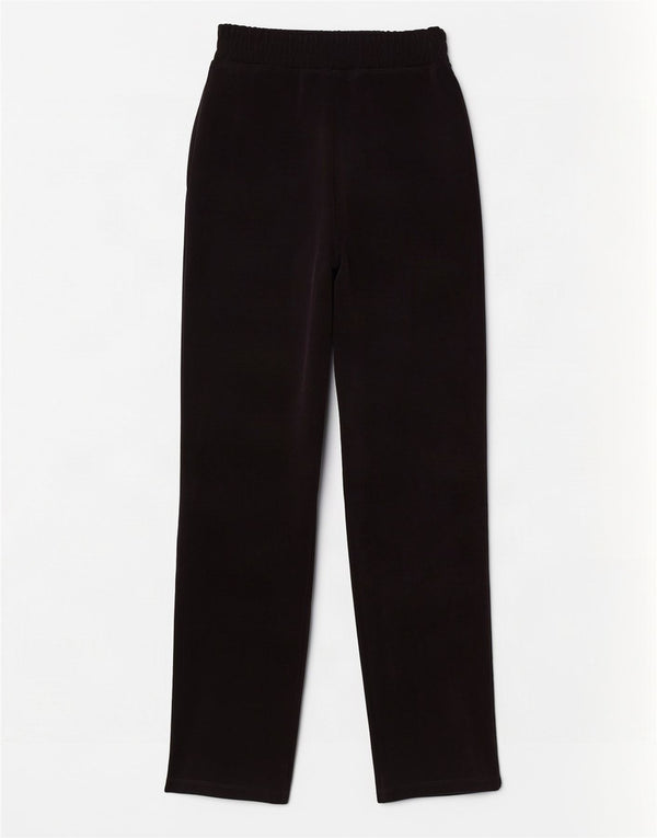 Guess Womens Velour Tracksuit Calças UK 10 Pequeno Poliéster Preto
