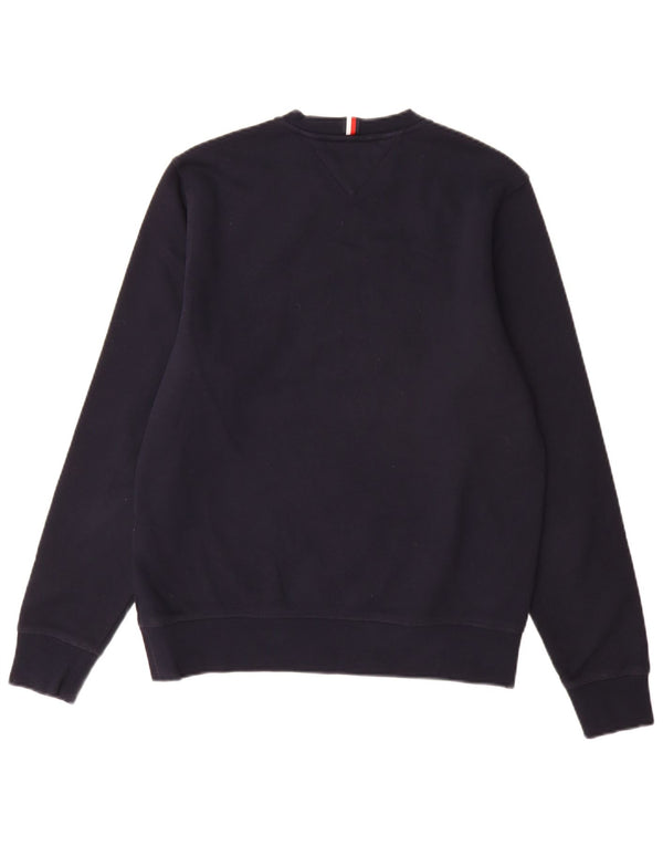 Tommy Hilfiger moletom gráfico masculino jumper pequeno algodão azul marinho