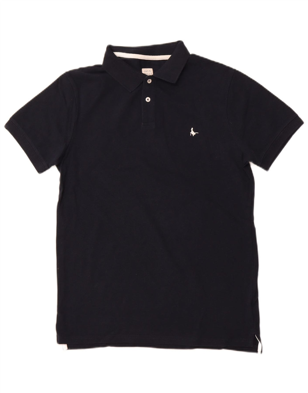 Camisa polo masculina JACK WILLS de algodão azul marinho médio