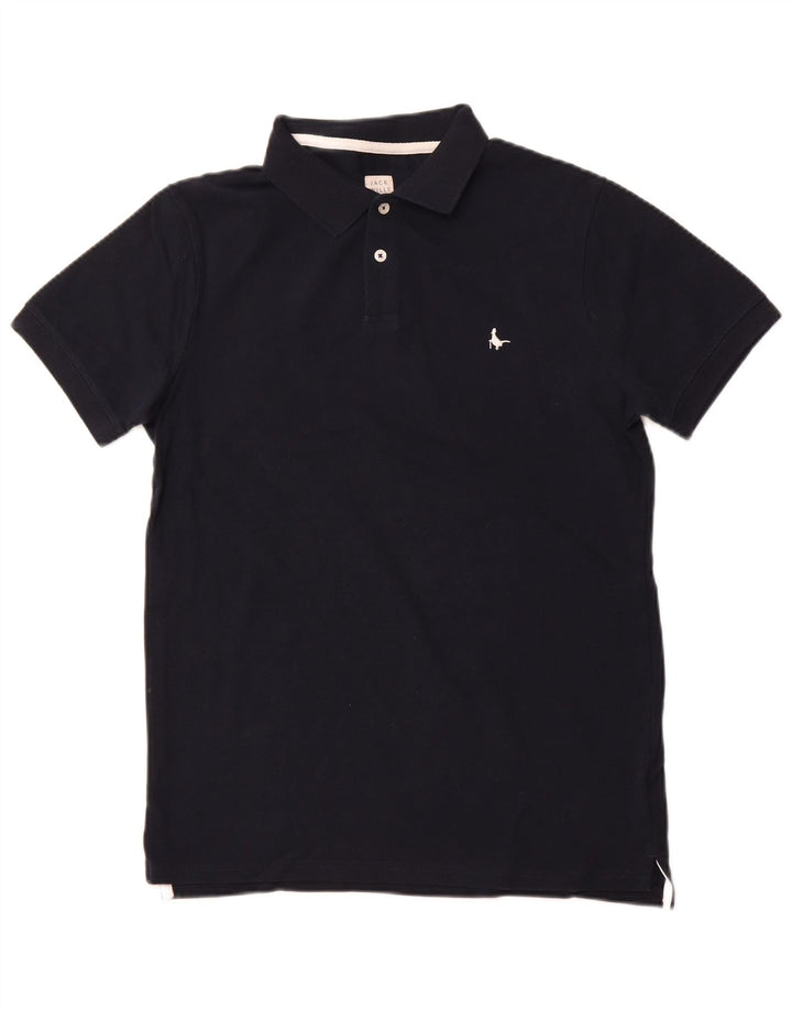 Camisa polo masculina JACK WILLS de algodão azul marinho médio