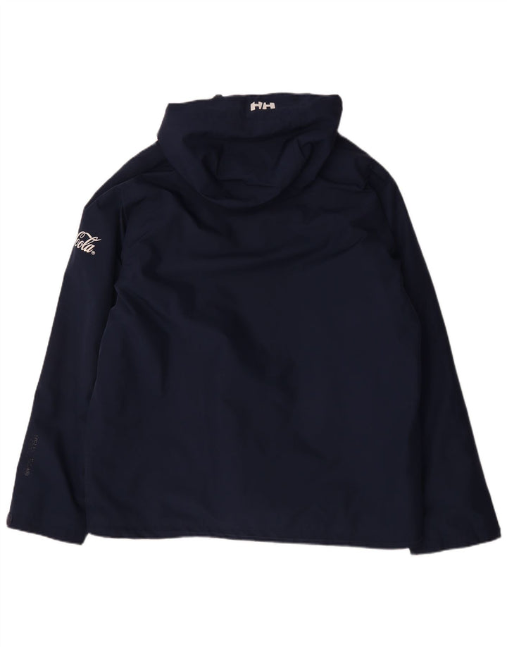 Jaqueta corta-vento masculina Helly Hansen com capuz UK 42 XL azul marinho poliéster