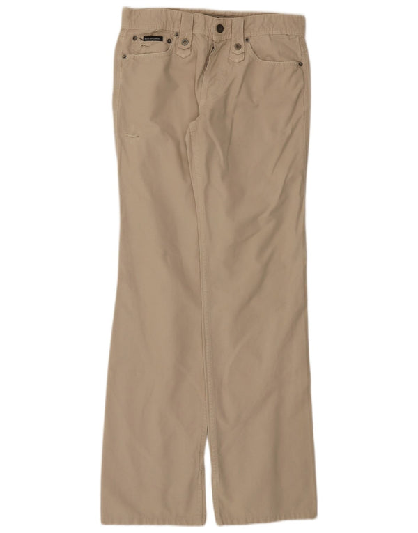Dolce & Gabbana Calça masculina reta casual W32 L34 algodão bege