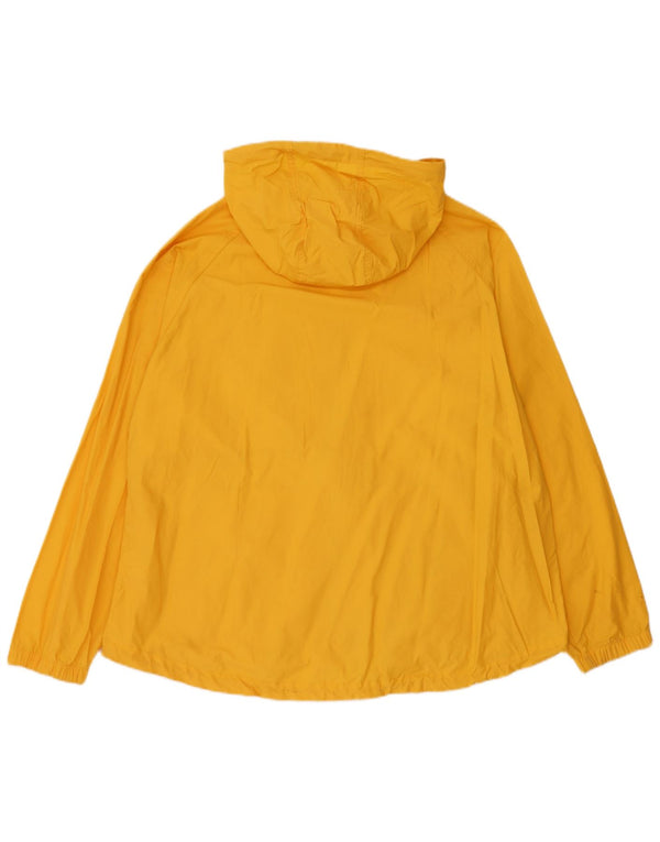 Jaqueta de chuva grande com capuz para mulheres Fat Face UK 18 XL algodão amarelo