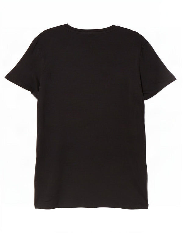 Camiseta feminina Levi's New York Graphic UK 10 pequena algodão preto