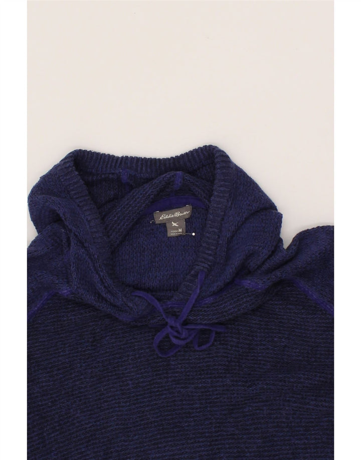 EDDIE BAUER Womens Hooded Jumper Sweater UK 12 Medium Navy Blue Cotton Vintage Eddie Bauer and Second-Hand Eddie Bauer from Messina Hembry 