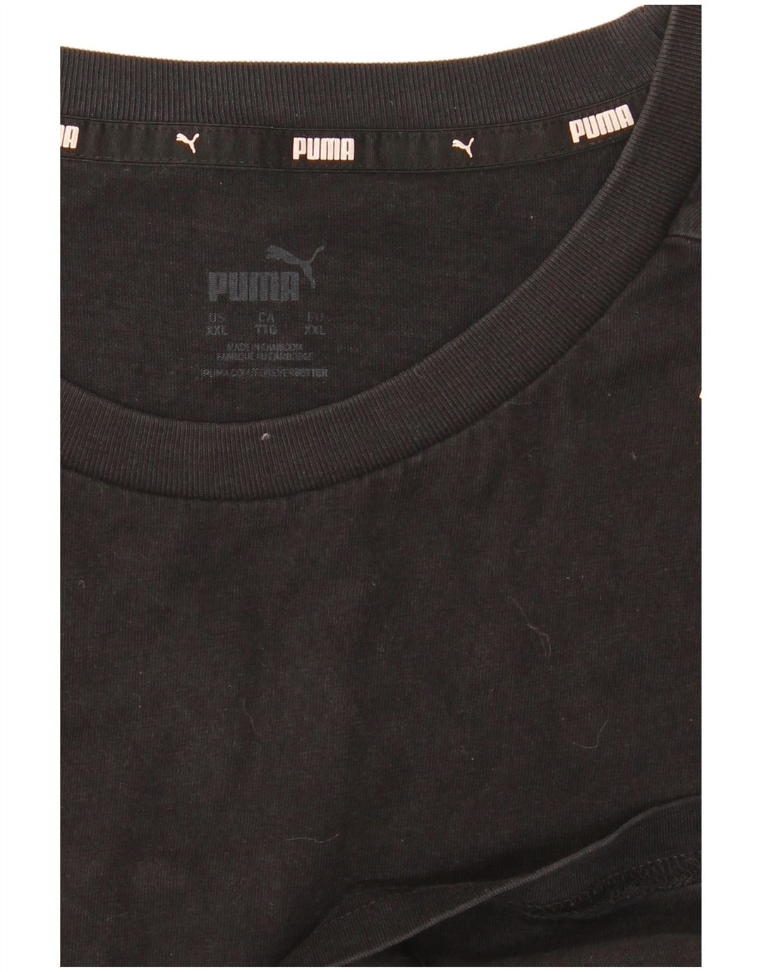 Camiseta masculina PUMA Top 2XL algodão preto