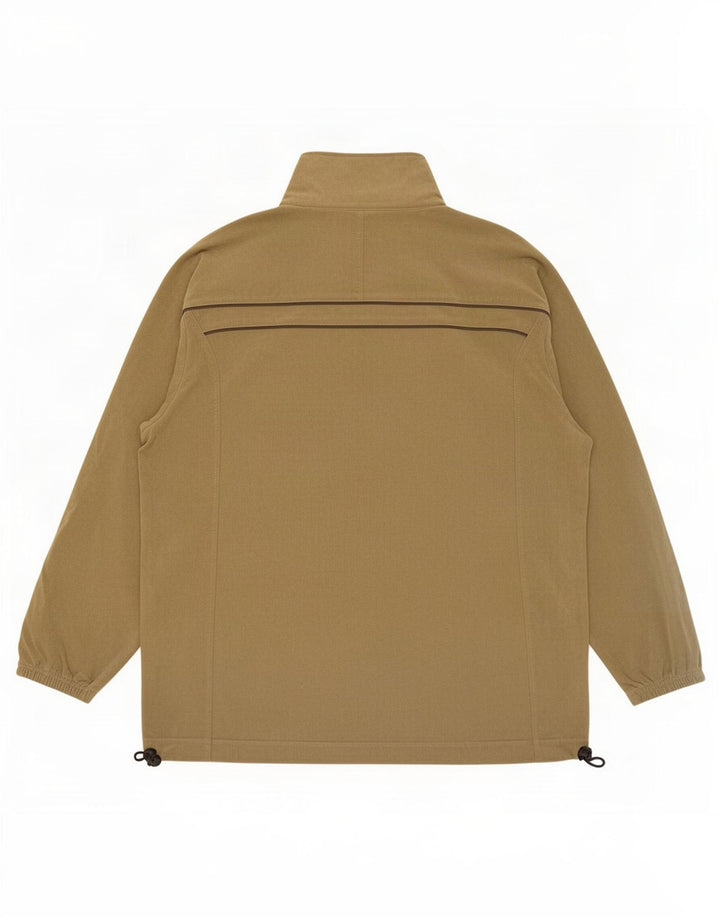 Jaqueta Asics Masculina Velour Tracksuit Grande Poliéster Cáqui