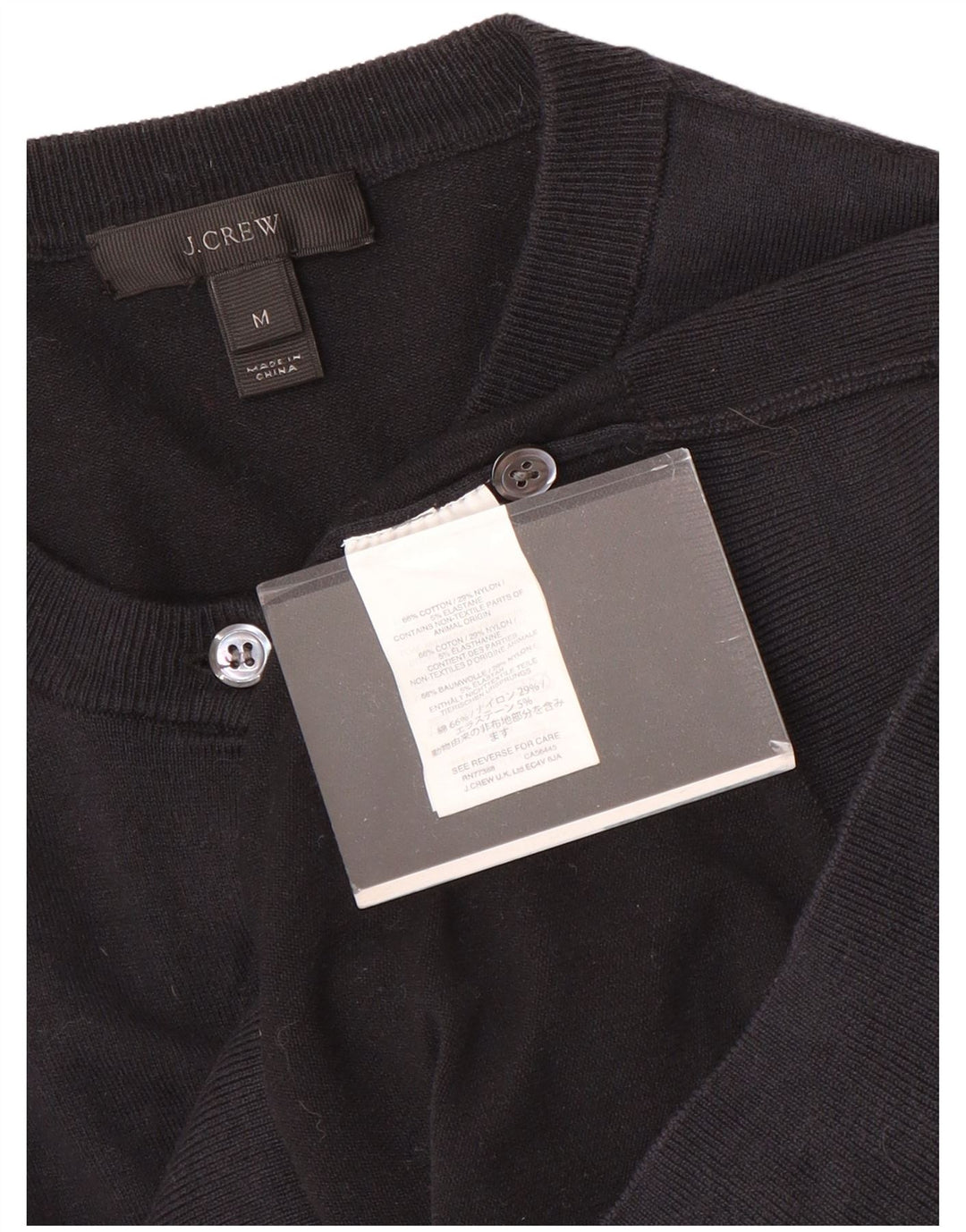 Suéter cardigã feminino J. Crew UK 12 algodão azul marinho médio