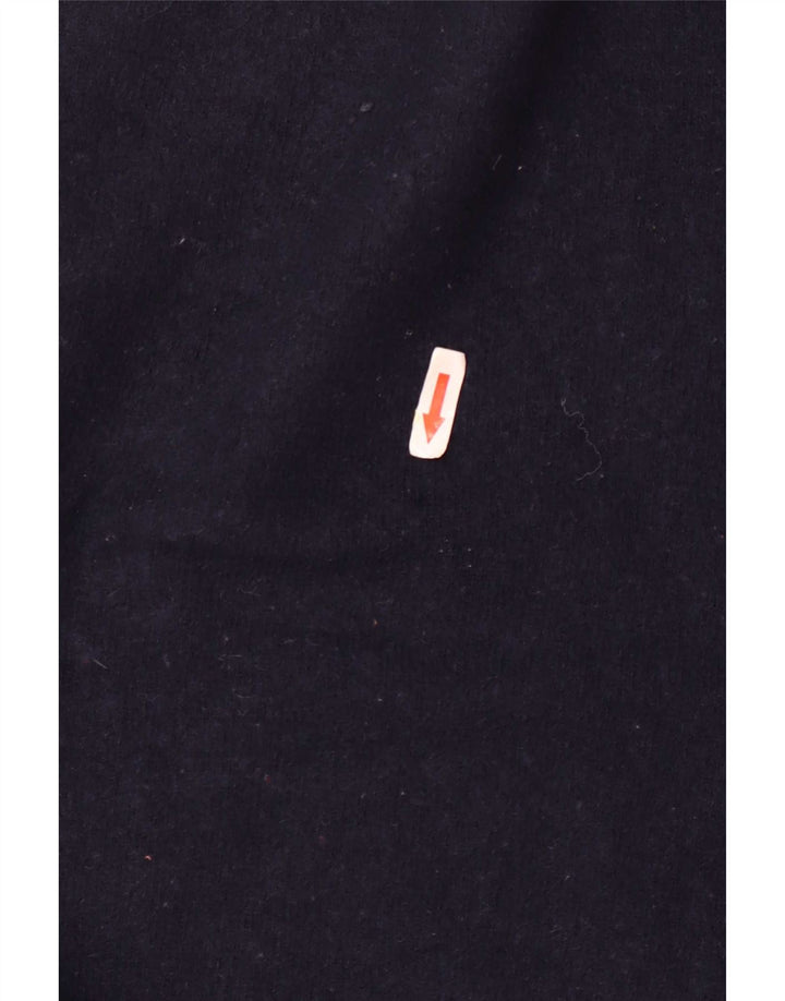 Zara Suéter masculino com gola redonda XL lã azul marinho