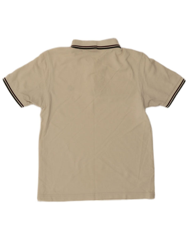 Fred Perry Mens Slim Fit Polo Shirt Medium Off White Cotton
