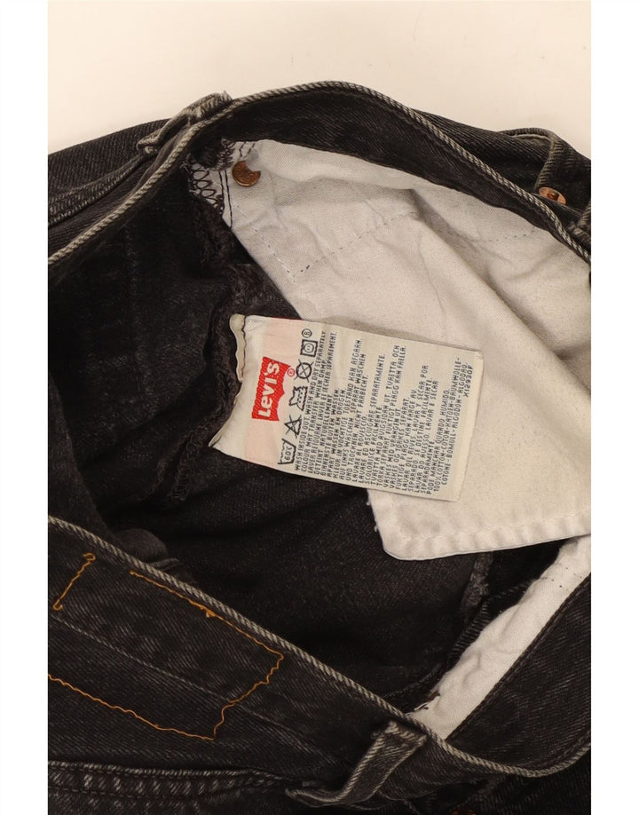 Jeans retos femininos Levi's W28 L28 algodão preto
