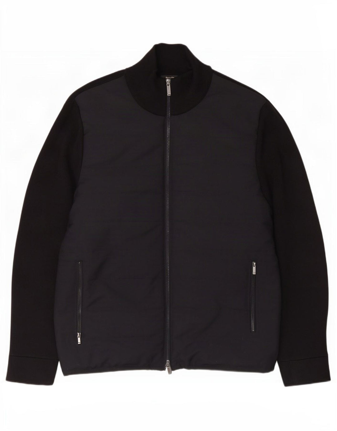 Jaqueta bomber masculina Massimo Dutti UK 42 XL algodão preto