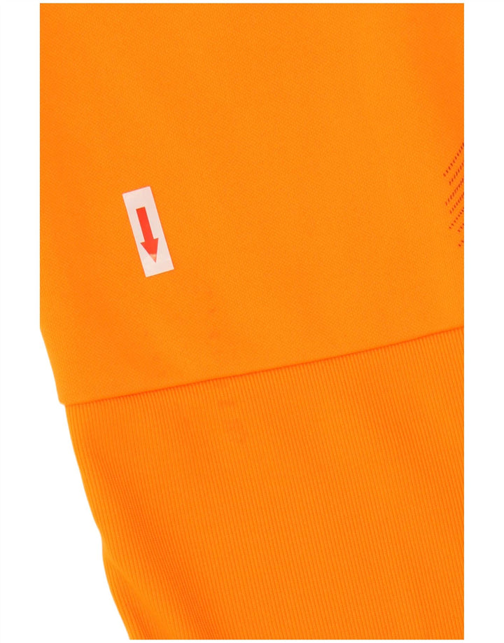 ADIDAS Mens Climalite Calças de treino XL Laranja Colourblock Poliéster