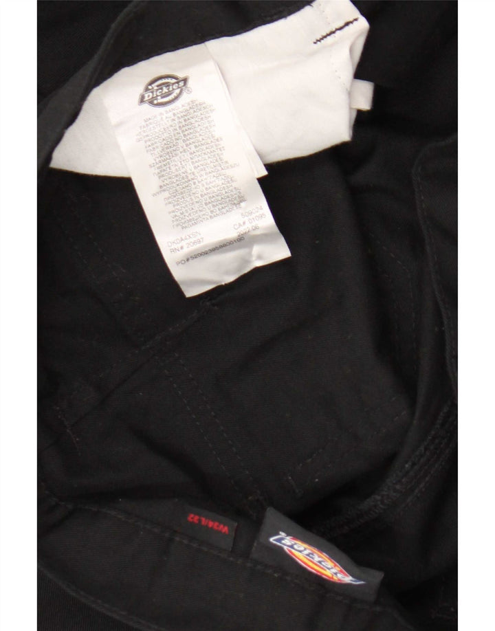 Calças cargo retas masculinas Dickies W34 L32 poliéster preto