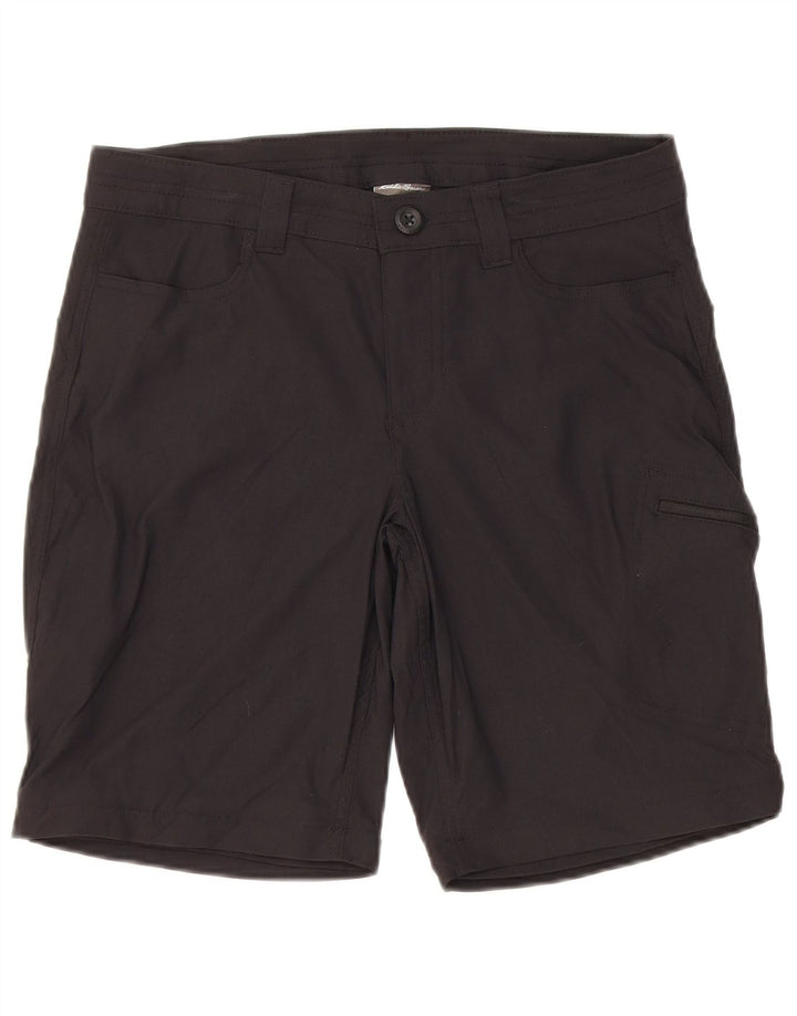 Shorts de caminhada feminino Eddie Bauer US 8 médio W30 preto nylon