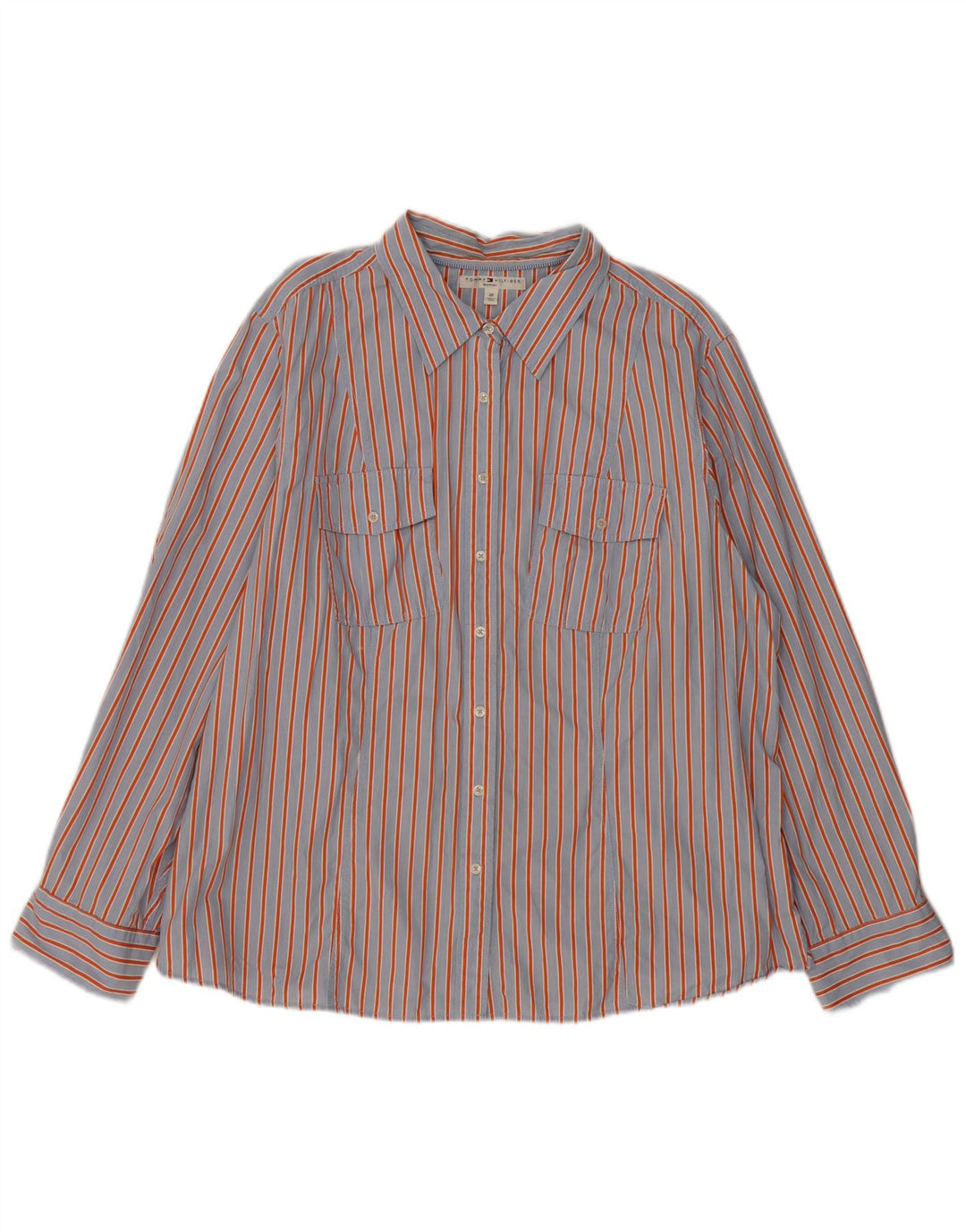 Camisa feminina TOMMY HILFIGER EUA 20 3XL algodão listrado azul