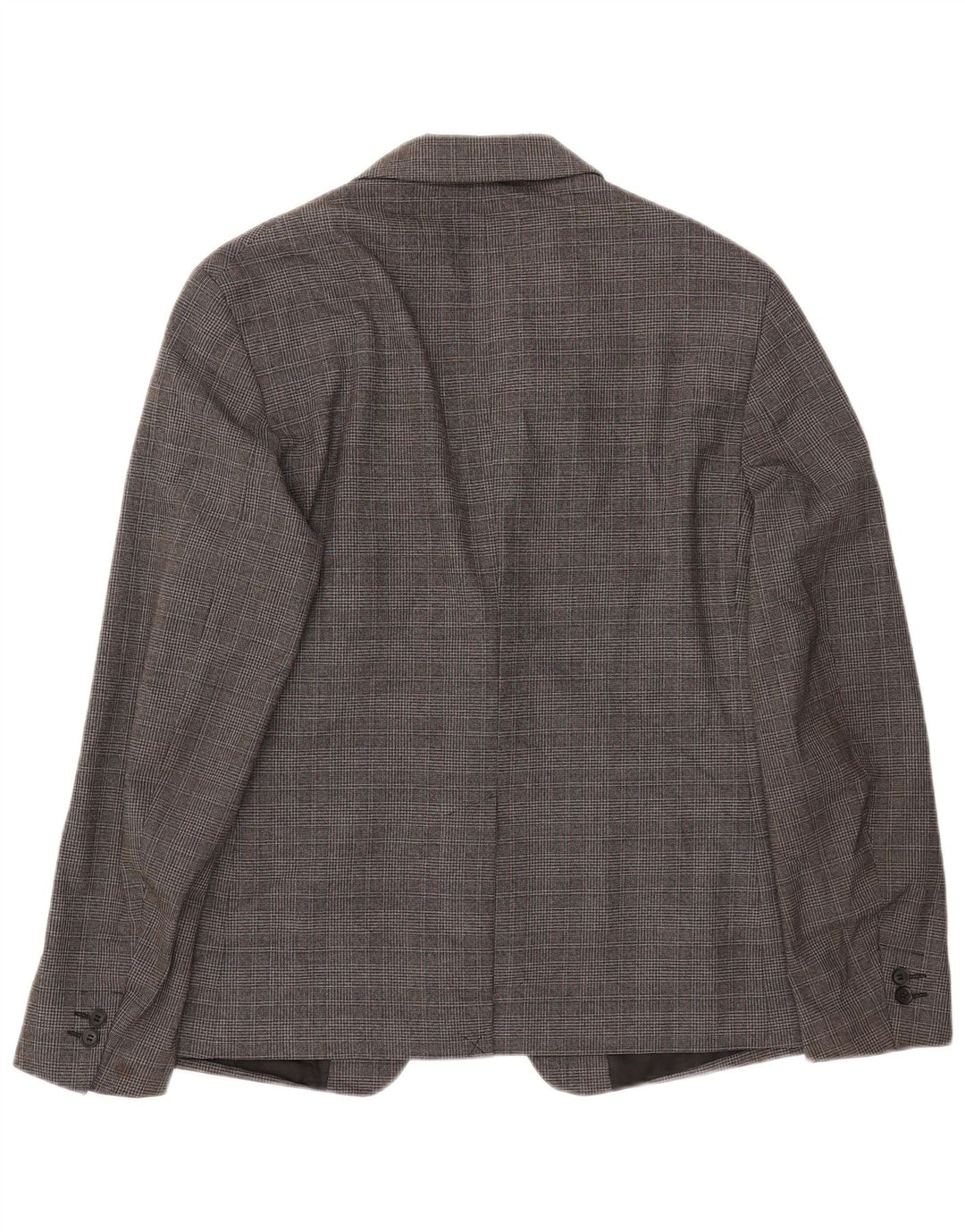 Jaqueta blazer masculina ZARA com 1 botão EU 50 cinza médio houndstooth poliéster