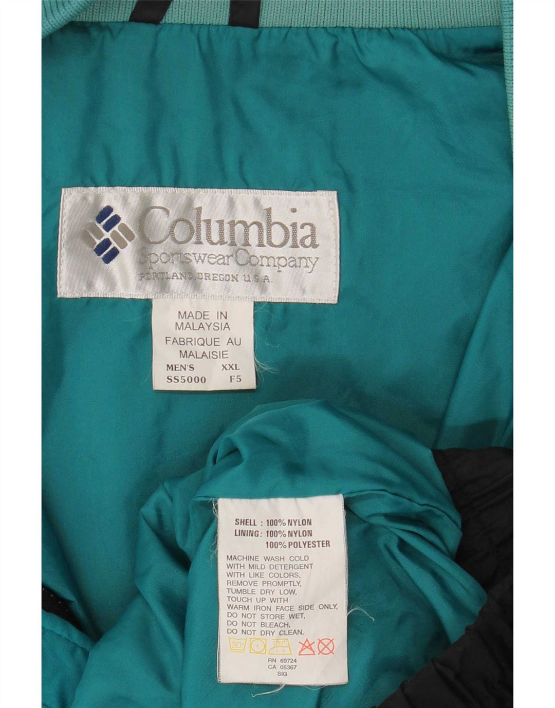 Jaqueta corta-vento Columbia Mens Bugaboo UK 44 2XL preto Colourblock Nylon