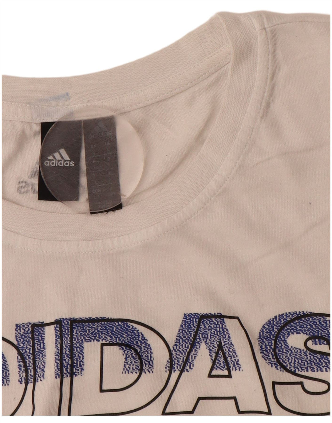 Adidas Mens Graphic T-Shirt Top Grande Algodão Branco