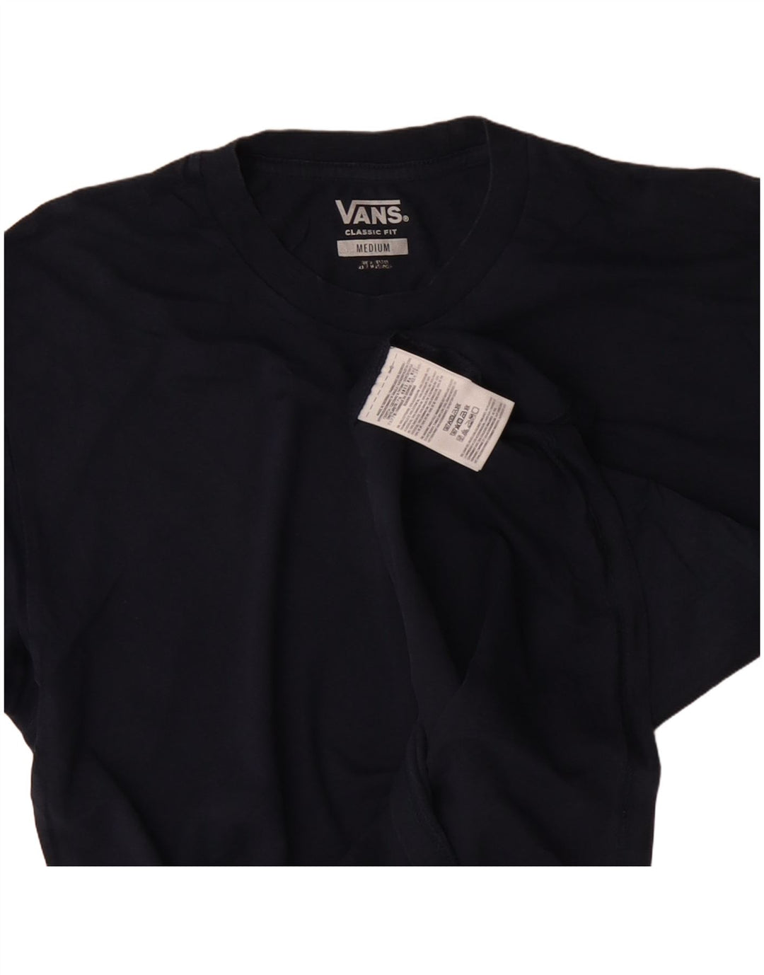 Camiseta VANS masculina Classic Fit Top médio algodão azul marinho