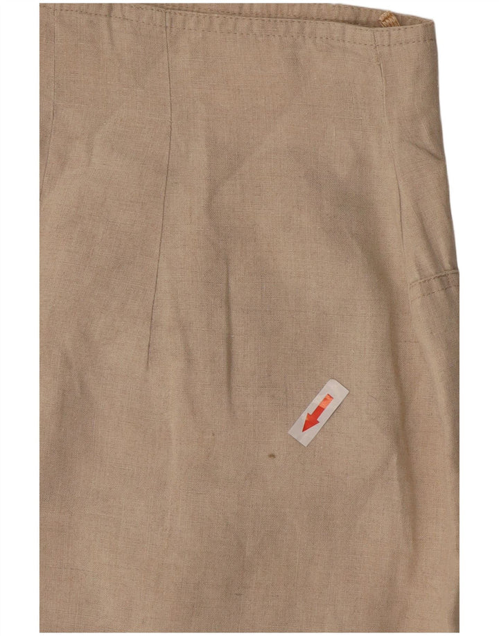 Minissaia feminina Max Mara W24 XS linho bege