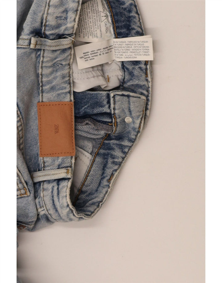 ZARA Jeans retos femininos W22 L28 algodão azul