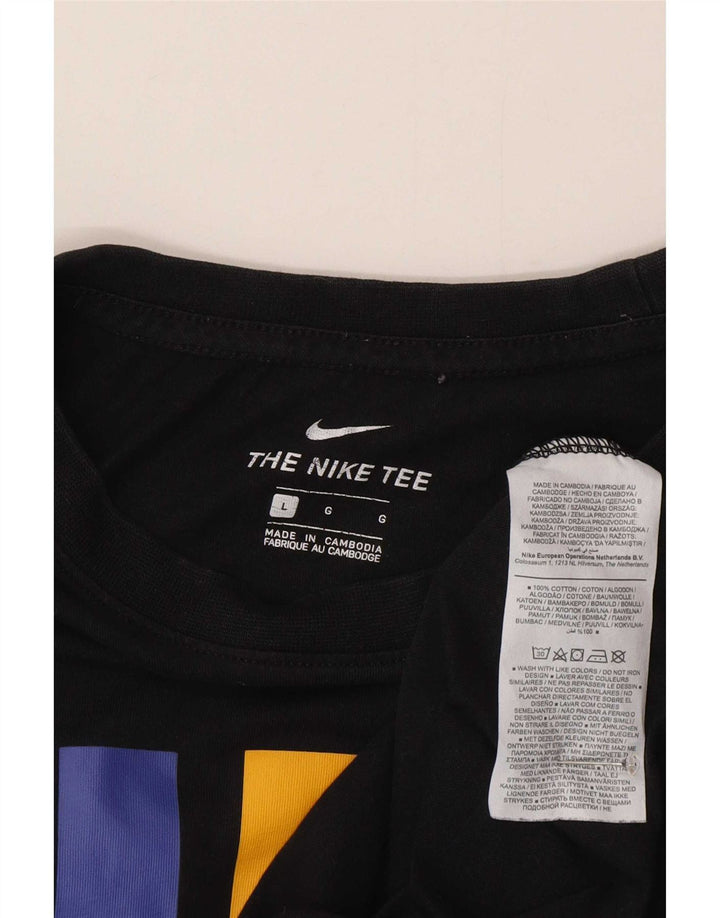 Camiseta gráfica masculina Nike grande algodão preto