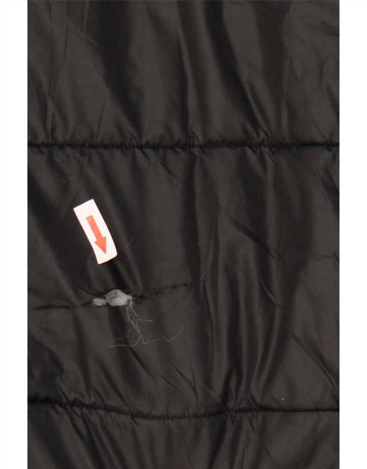 Casaco acolchoado com capuz feminino Adidas Reino Unido 16/18 grande poliéster preto