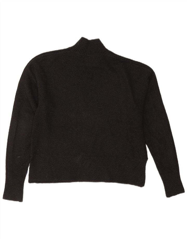 Jack Wills Suéter feminino grande com gola de tartaruga Reino Unido 8 pequeno preto