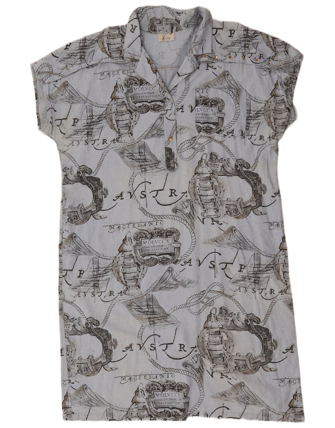 Vestido feminino Romy com estampa gráfica IT 54 3XL azul
