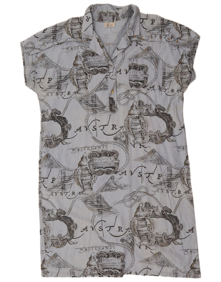 Vestido feminino Romy com estampa gráfica IT 54 3XL azul