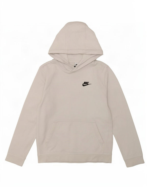 Jumper com capuz Nike Boys 12-13 anos grande algodão branco