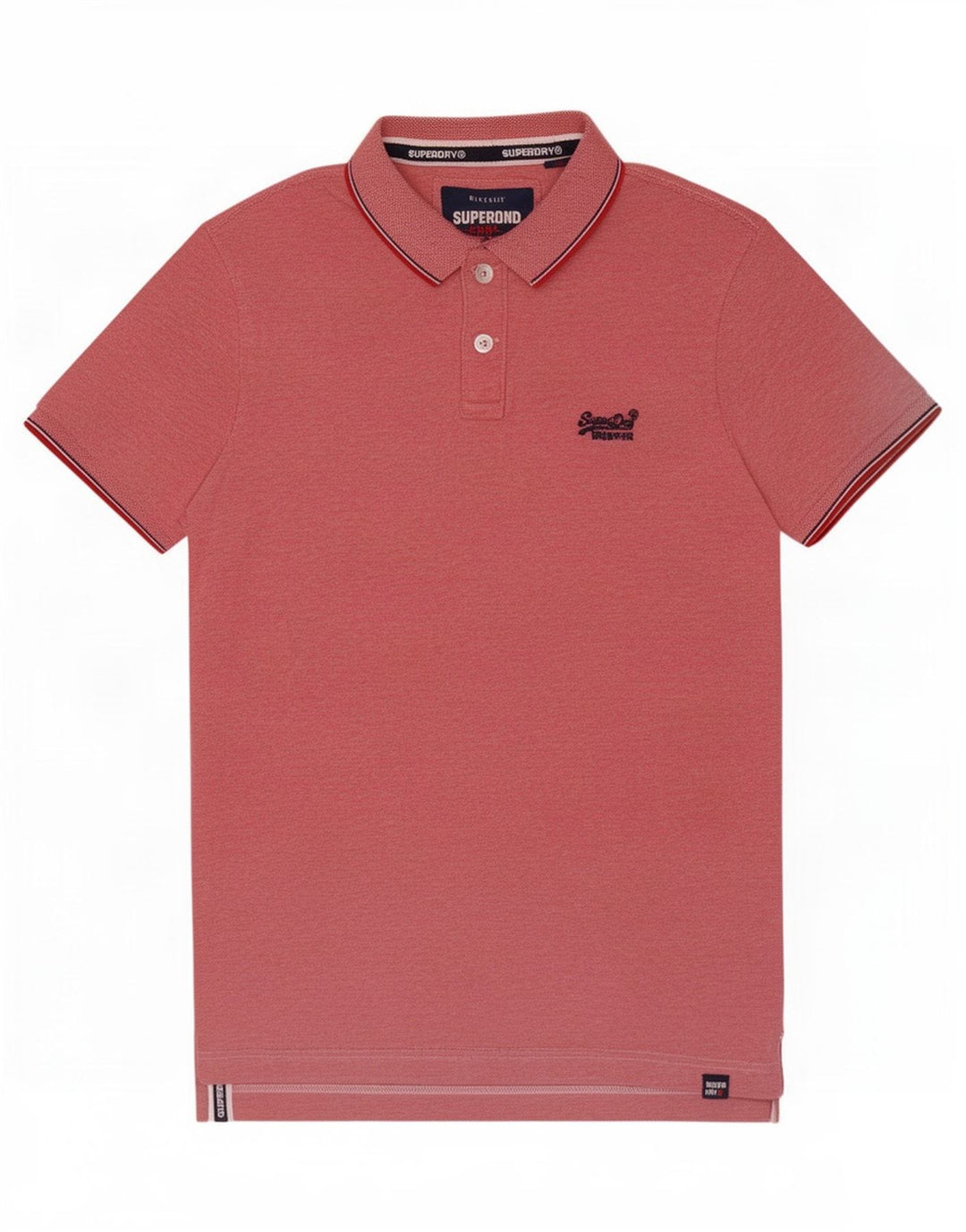 Camisa polo masculina Superdry médio algodão rosa