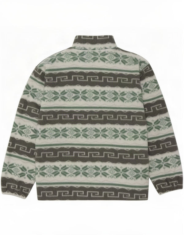 Jaqueta de lã masculina vintage UK 42 XL cinza Fair Isle