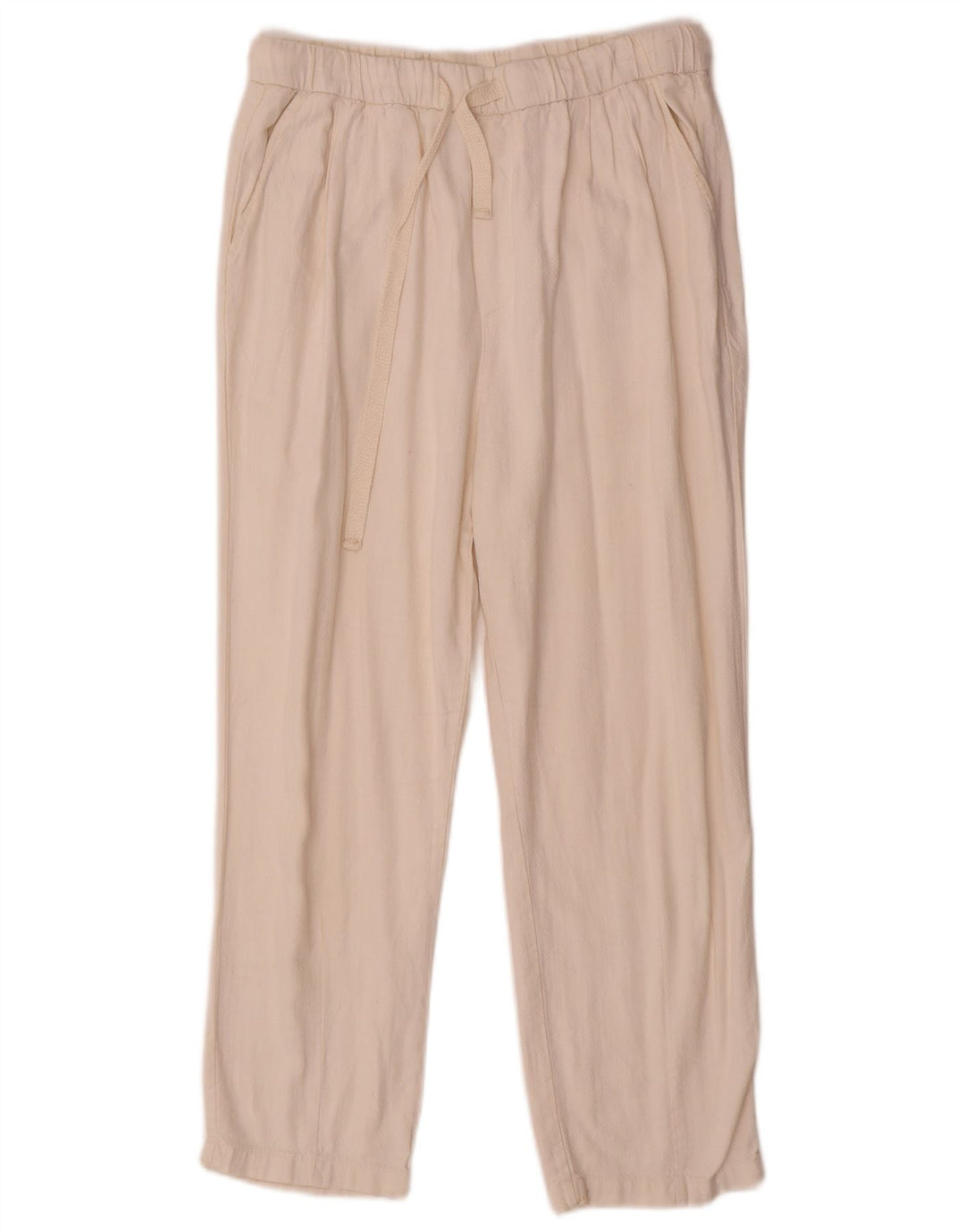 Zara Calça feminina cortada com pegged pequena W26 L23 bege