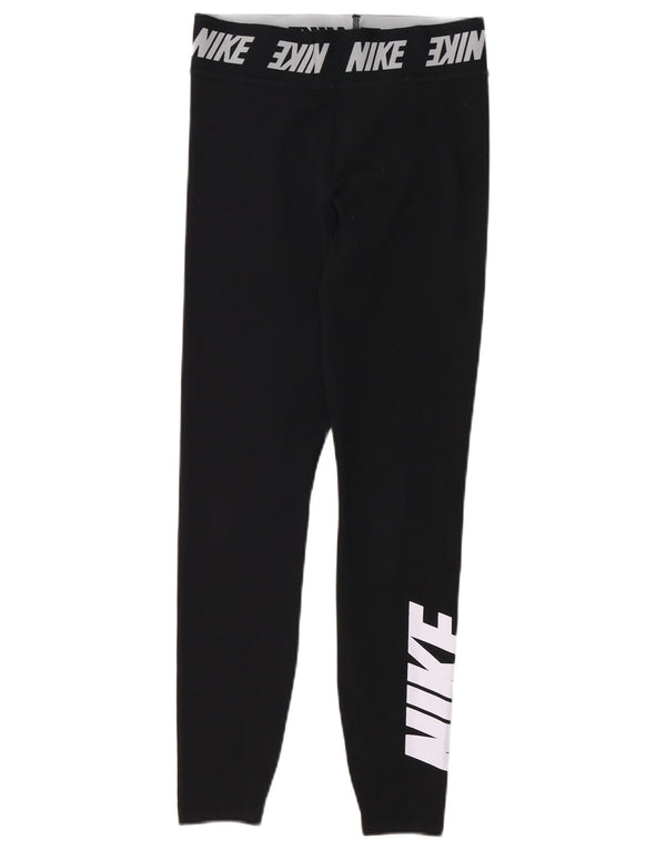 Leggings Nike Femininas Graphic UK 8 Pequenas Algodão Preto
