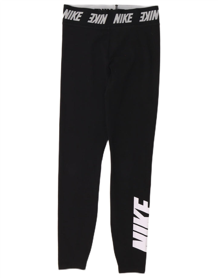 Leggings Nike Femininas Graphic UK 8 Pequenas Algodão Preto
