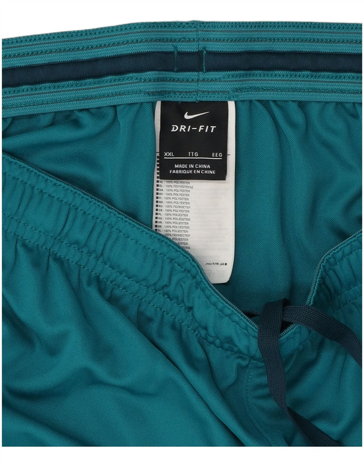 Shorts esportivos gráficos masculinos Nike Dri Fit 2XL azul poliéster