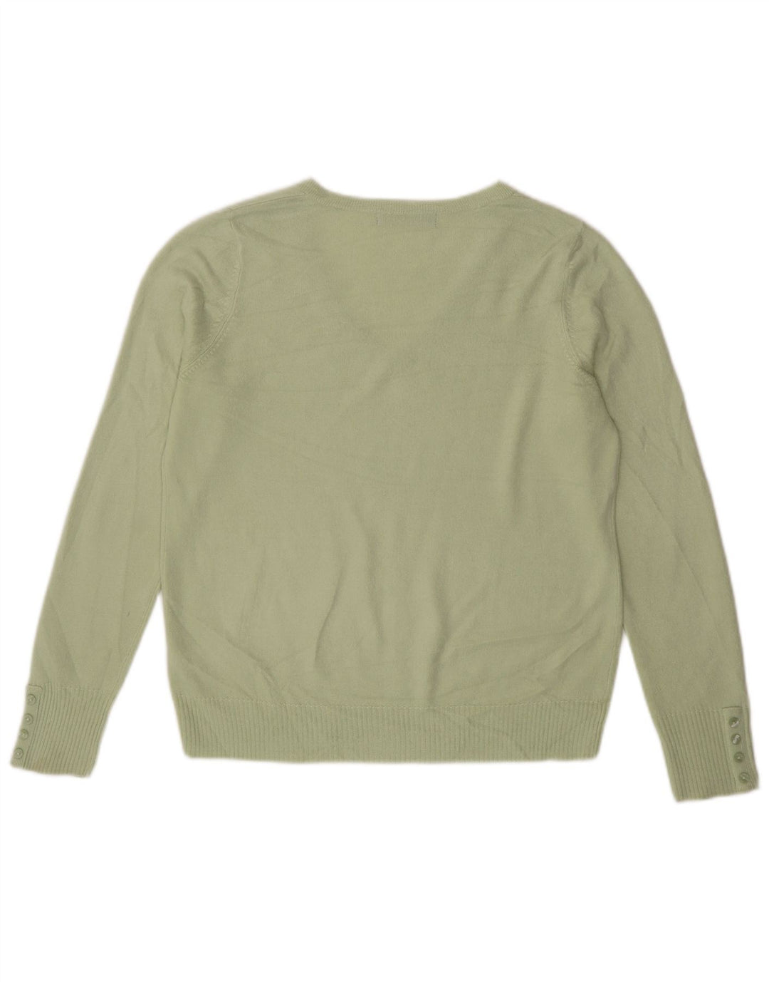 Suéter feminino Marks & Spencer com decote em V Reino Unido 16 grande verde