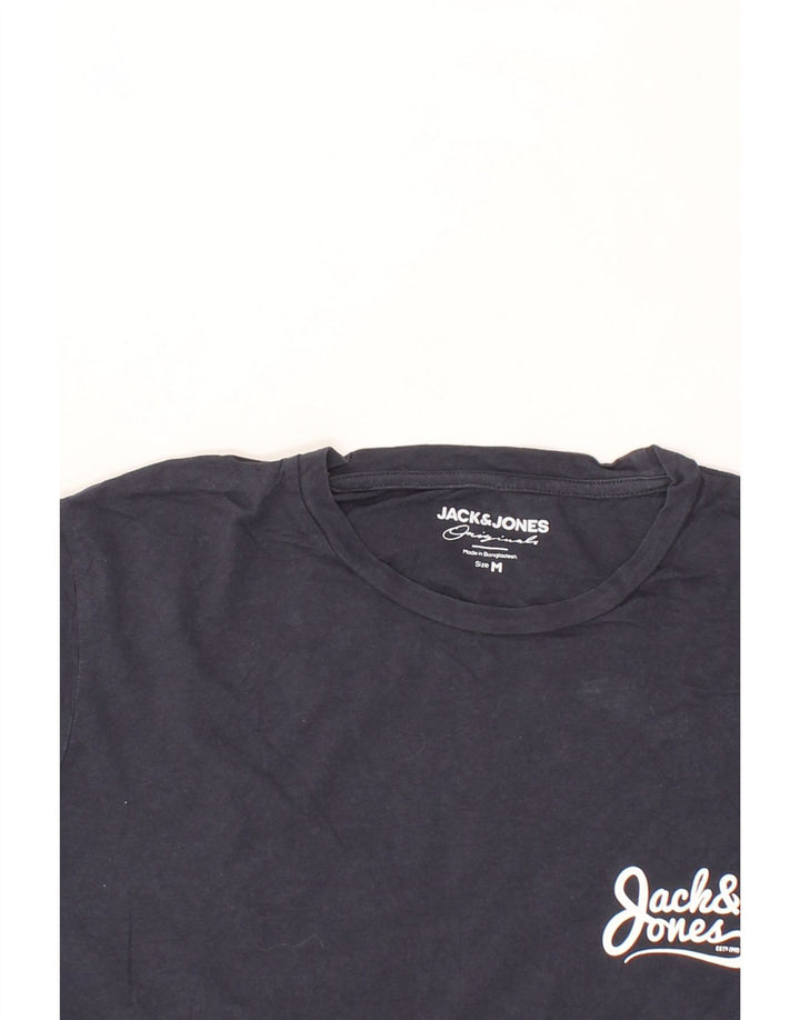 JACK & JONES Mens T-Shirt Top Medium Navy Blue Cotton Vintage Jack & Jones and Second-Hand Jack & Jones from Messina Hembry 