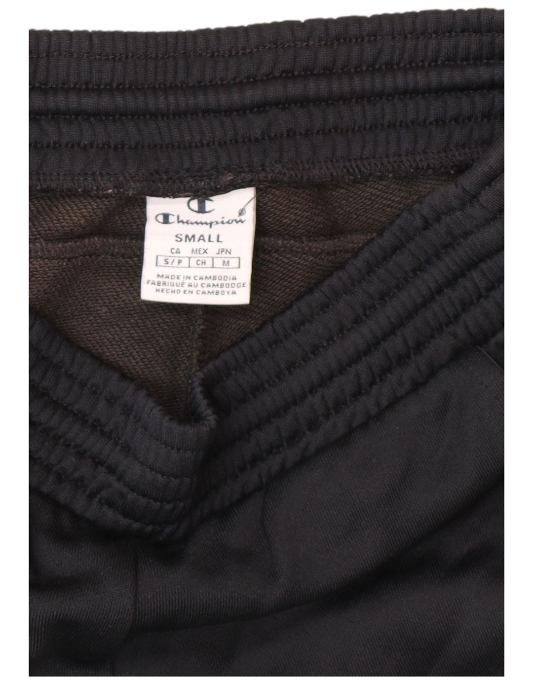 Shorts esportivos gráficos masculinos Champion pequenos pretos