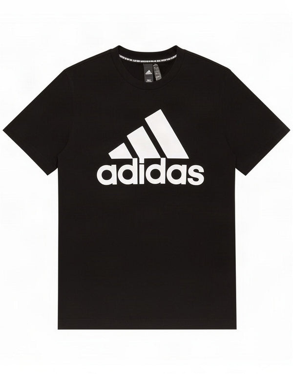 Adidas Mens Graphic T-Shirt Top Medium Black Cotton