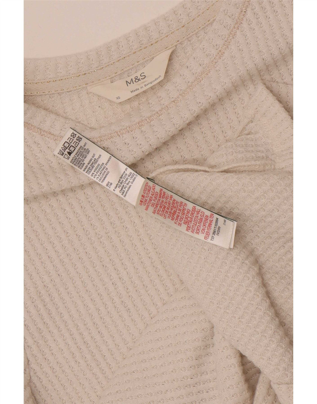 Blusa feminina Marks & Spencer UK 6 XS viscose branca